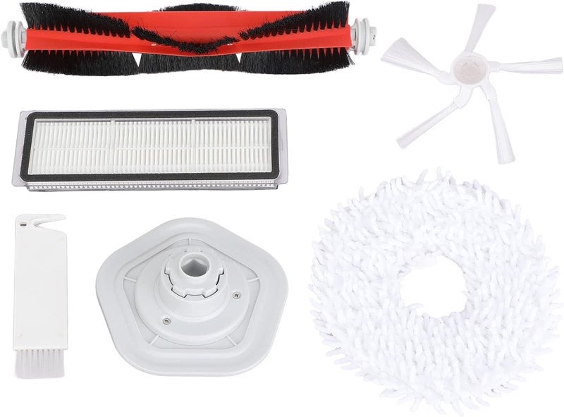 W10 Pro Vacuum Cleaner Parts, Vacuum Cleaner Accessory Set, Rolling Side Brush Filter Mop Cloth Kit with Cleaning Brush Tool, Fitting Replacement for W10 Pro - Image 1