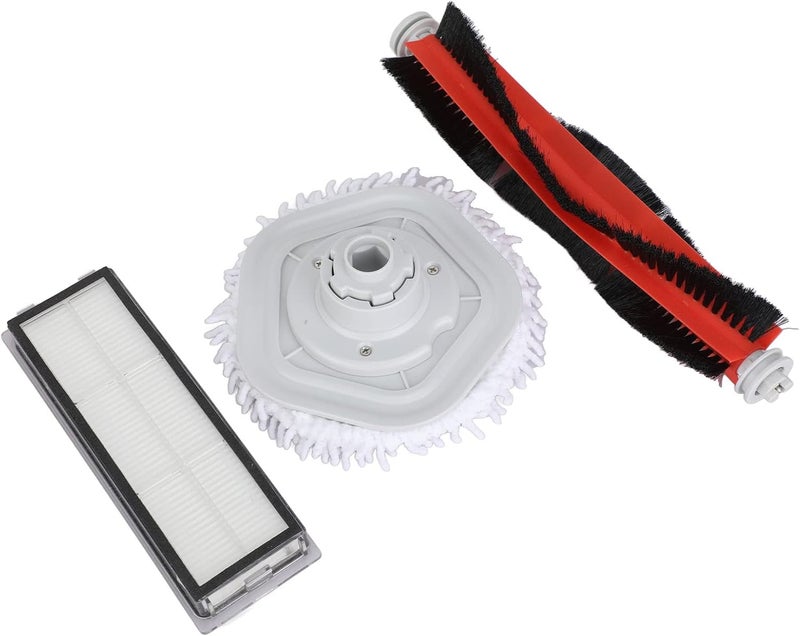 W10 Pro Vacuum Cleaner Parts, Vacuum Cleaner Accessory Set, Rolling Side Brush Filter Mop Cloth Kit with Cleaning Brush Tool, Fitting Replacement for W10 Pro - Image 4