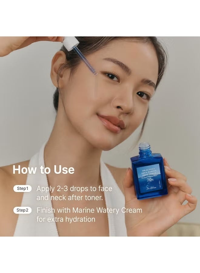 دي آر.ألثيا سيروم Dr.Althea Aqua Marine Deep | ترطيب فوري وتهدئة للبشرة، سيروم للوجه لجميع أنواع البشرة | عناية كورية نباتية للبشرة | 30 مل. - Image 5