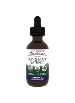 Host Defense Lion's Mane Extract - Brain Health Support Supplement - Mushroom Supplement to Support Focus & Memory Function - Immune & Nervous System Support Supplement - 2 fl oz (60 Servings)*