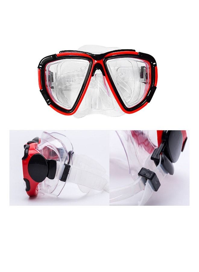 Generic Men Women Snorkel Mask Set Wide View Scuba Diving Swimming Goggles with Dry Top Orange - Image 3