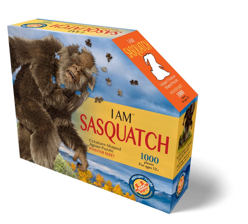 Madd CAPP Sasquatch 1000 Piece Jigsaw Puzzle  7005  Unique Shaped Border Deluxe FiveSided Tamperproof Box Includes Educational Madd CAPP Fun Facts Multicolor Sasquatch 10007005 - Image 3