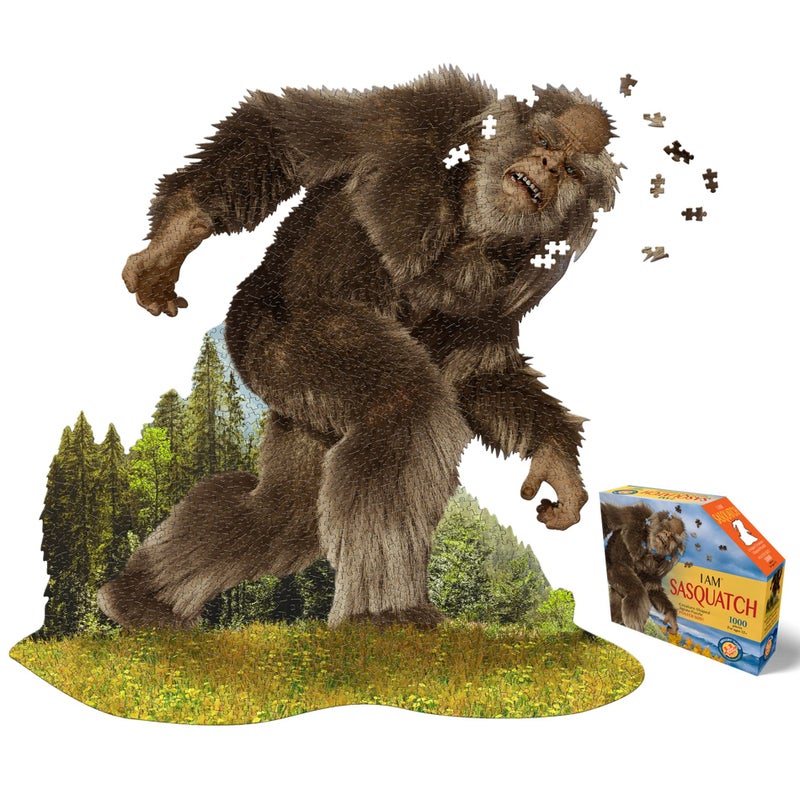 Madd CAPP Sasquatch 1000 Piece Jigsaw Puzzle  7005  Unique Shaped Border Deluxe FiveSided Tamperproof Box Includes Educational Madd CAPP Fun Facts Multicolor Sasquatch 10007005 - Image 2