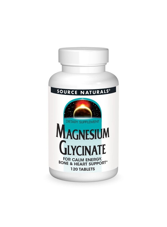 Source Naturals Magnesium Glycinate For Calm Energy Bone & Heart Support* 400Mg 120 Tablets - Image 1