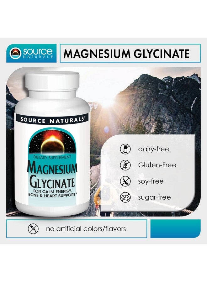 Source Naturals Magnesium Glycinate For Calm Energy Bone & Heart Support* 400Mg 120 Tablets - Image 5