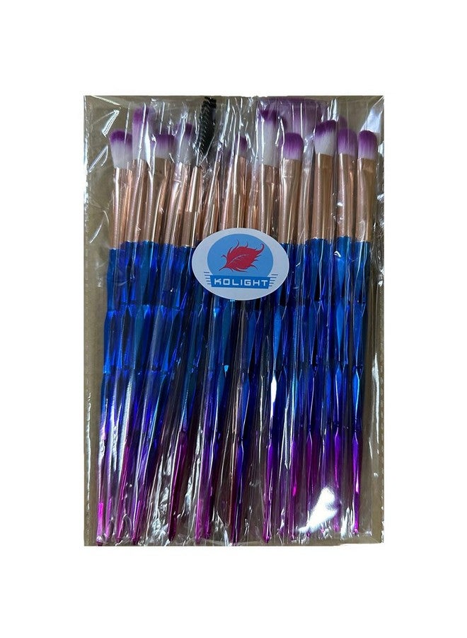 KOLIGHT Pack Of 20Pcs Cosmetic Eye Shadow Sponge Eyeliner Eyebrow Lip Nose Foundation Powder Makeup Brushes Sets (Purple) - Image 5