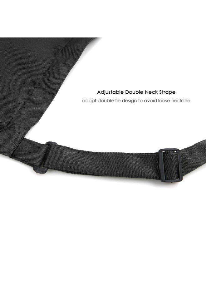 esonmus Polyester Kitchen Apron Black - Image 5