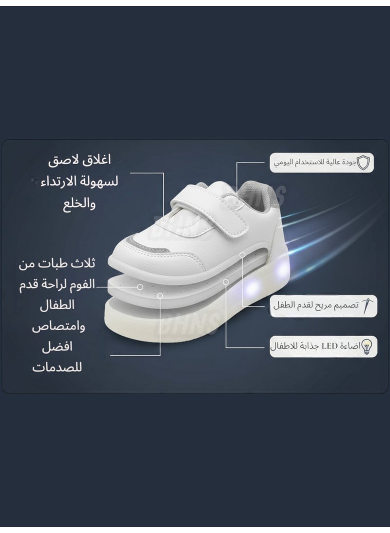 stylish LED Light Up Kids Shoes - Light-Up Shoes for Girls and Boys, Light-Up Shoes for Girls and Boys, Light-Up Shoes for Kids, Sizes 20-25, Light-Up Design, Anti-Slip, Comfortable, Easy to Wear, Kids Shoes, Kids Walking Shoes, Kids Shoes with Light - Image 5