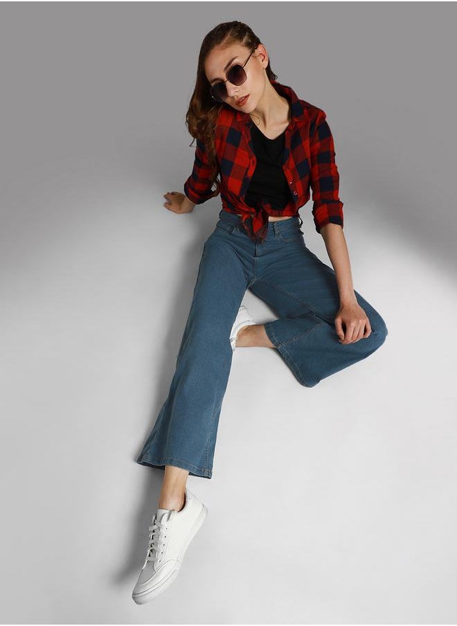 HIGH STAR - High Rise Bootcut Jeans by Styli - Image 1