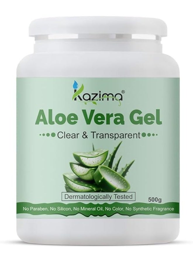 KAZIMA Pure Natural Aloe Vera Gel for Skin (500g) - Image 1
