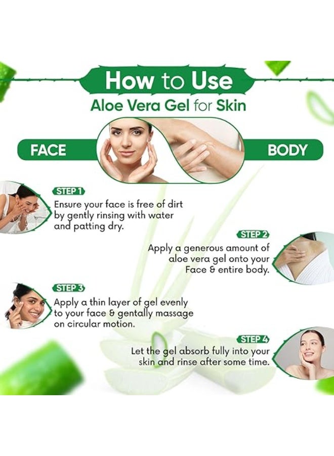 KAZIMA Pure Natural Aloe Vera Gel for Skin (500g) - Image 4