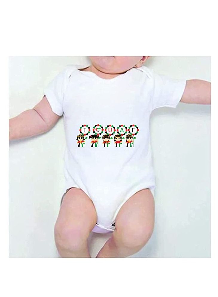 PRINTSHOP4ME Baby Unisex Soft cotton Onesie Romper Baby Bodysuit for celebration of UAE National day (Design 5) - Image 3