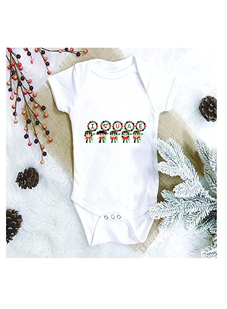 PRINTSHOP4ME Baby Unisex Soft cotton Onesie Romper Baby Bodysuit for celebration of UAE National day (Design 5) - Image 2