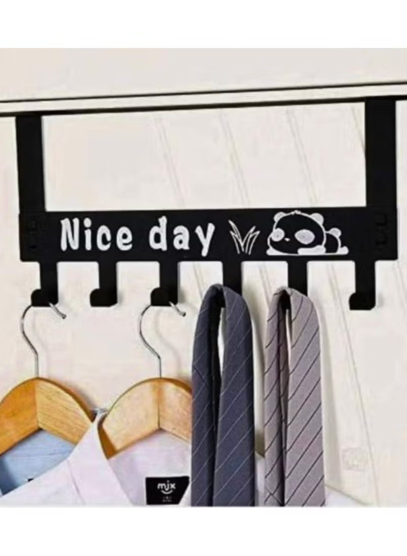 Metal Door Hanger 6 Hooks Without Screws Random Color - Image 4