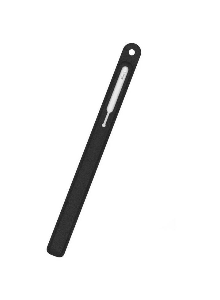 Ahastyle Leather Texture Silicone Sleeve Compatible for Apple Pencil 2 / Premium Silicone Material / All Around Protection Suitable with 2nd Gen Apple Pencil - Black - Image 1