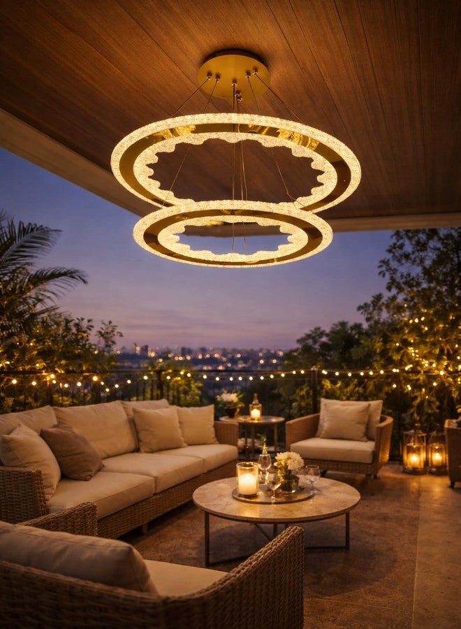 ثريا معلقة LED عصرية من OJIT LIGHT DECORATION طراز 20041 | إضاءة دافئة بيضاء، مصباح معلق عصري | مثالية لغرفة الطعام، غرفة المعيشة، جزيرة المطبخ، والردهة - Image 4