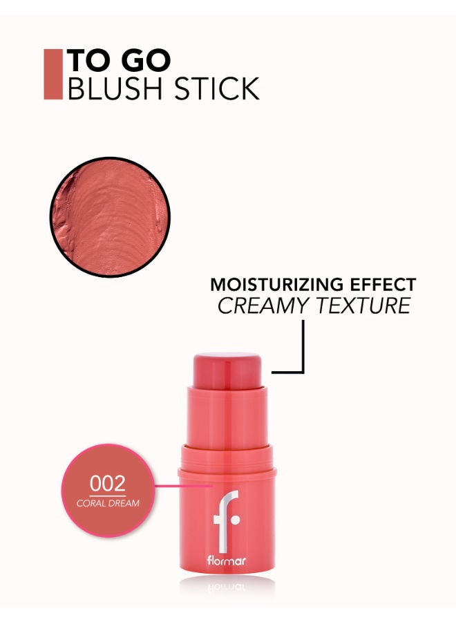 فلورمار To Go Blusher Stick Coral Dream 002 - Image 5