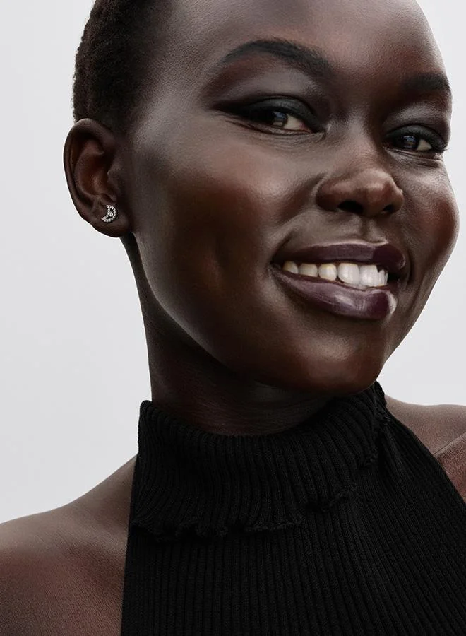 باندورا أقراط قمر متلألئة