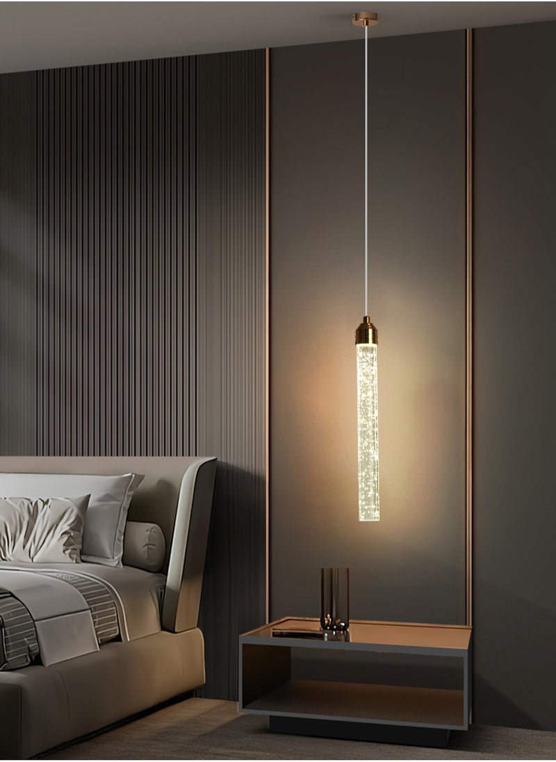 LOOPITYS 35CM Pendant Lighting Fixture Contemporary Crystal LED Bedroom Hanging Pendant Lamp Modern Dining Room Ceiling Hanging Ligh  - Image 1