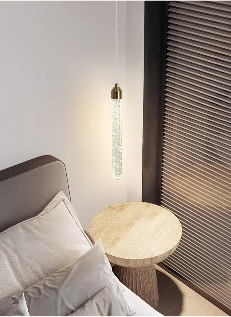 LOOPITYS 35CM Pendant Lighting Fixture Contemporary Crystal LED Bedroom Hanging Pendant Lamp Modern Dining Room Ceiling Hanging Ligh  - Image 5
