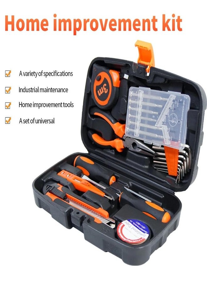 KBZONE Home Tool Kit Set 22 pcs, Electrical Repair Tool Storage Kit Set for Emergency Uses, Screwdriver, Hammer,Hex Key, Insulated Tape,Measuring Tape,Cutter and Pliers All Kit Set & Accessories - Image 2