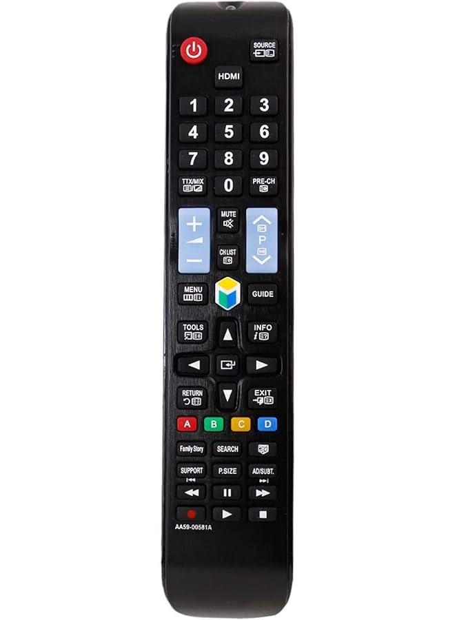 The Bros New AA59-00581A Replaced Remote Control Fit for Samsung LED LCD TV UN40EH5300F UN46ES6100F UN32EH5300F UN55ES6100FXZATS01 UN55ES6150F UN55ES7550F - Image 1