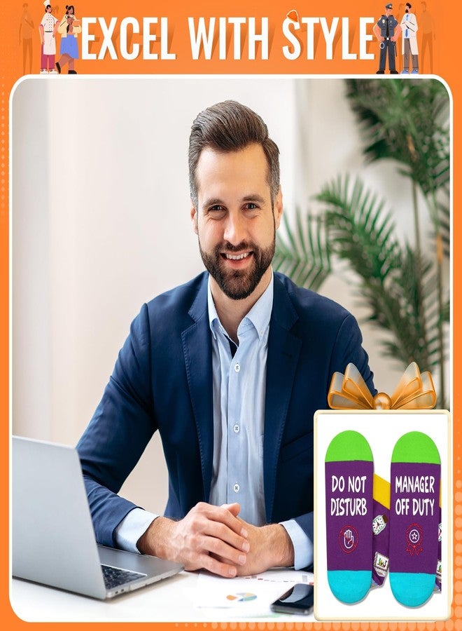 Happy Pop أفكار هدايا للمديرين من هابي بوب - جوارب هدايا للمدير العام لمشروع مكتبي أو عقاري للنساء والرجال - Image 5