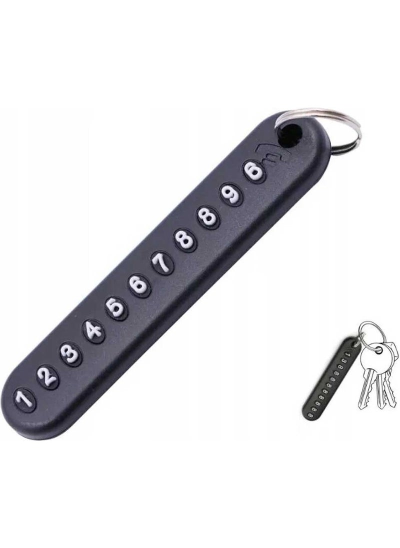 Babikamium - Plastic Numbering Black Keychain - Image 1