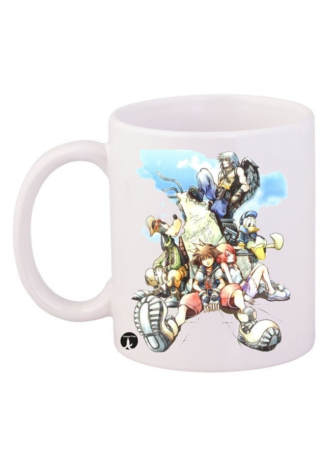 فون بلانيت مج قهوة بطبعة سلسلة ألعاب الفيديو مملكة القلوب أبيض/أزرق/أحمر