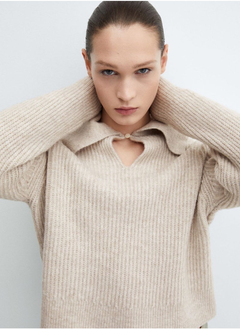 MANGO - Keyhole Neck Sweater - Image 1