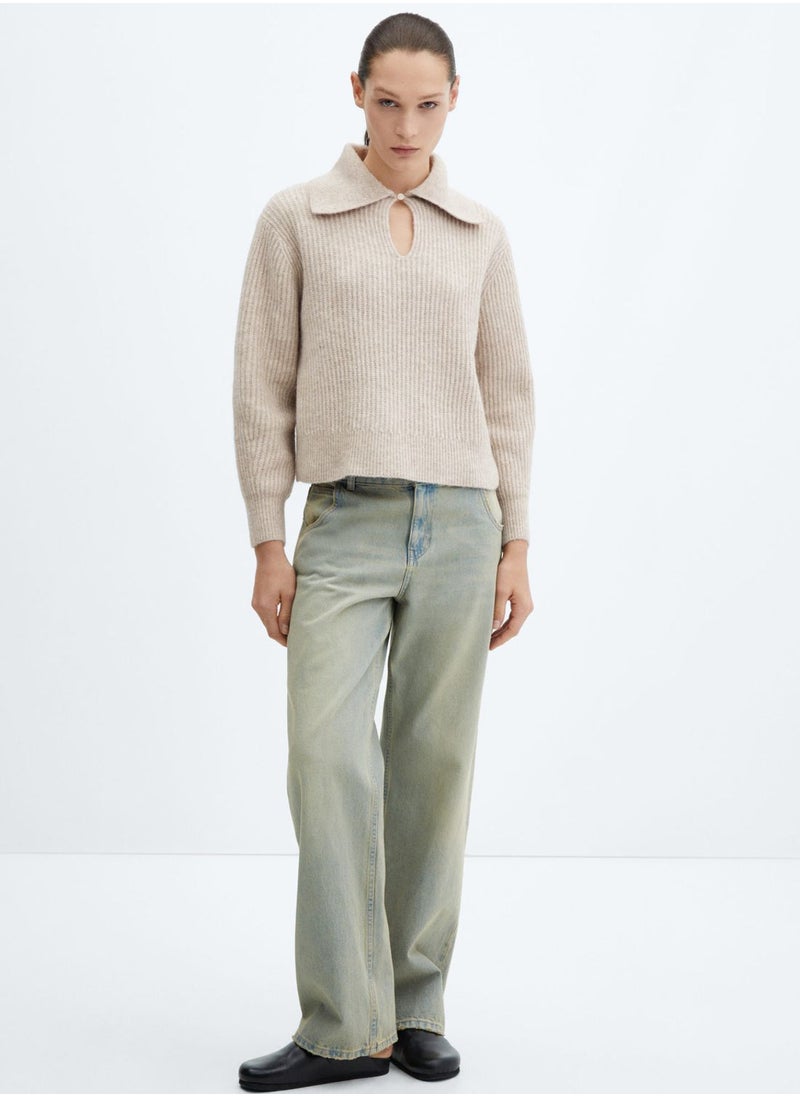 MANGO - Keyhole Neck Sweater - Image 1