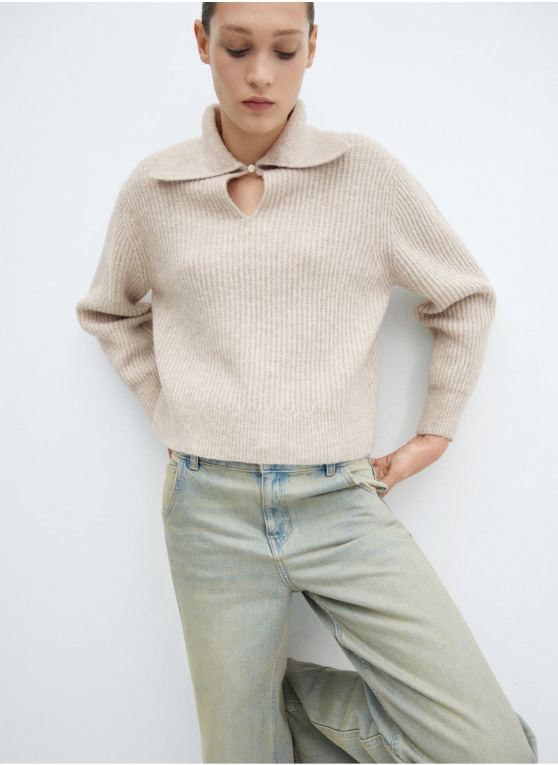 MANGO - Keyhole Neck Sweater - Image 1