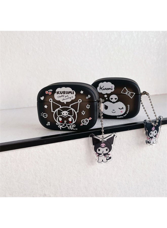 Generic - Graffiti Kulomi For Apple AirPods Pro1/2/3 Generation Bluetooth Wireless Headset Cute Cartoon Soft-Color:Oval Graffiti Kulomi + Pendant-Applicable Model:Airpods Three Generations - Image 1