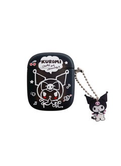 Graffiti Kulomi For Apple AirPods Pro1/2/3 Generation Bluetooth Wireless Headset Cute Cartoon Soft-Color:Oval Graffiti Kulomi + Pendant-Applicable Model:Airpods Three Generations