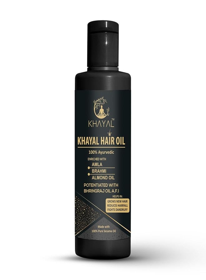Khayal Hair Oil - 90ml (Pack of 3) | No Mineral Oil | No Chemical | 100% Ayurvedic Product | Taila Pak Vidhi | 100% Pure Sesame Oil base used | Increases Hair Growth | Stops Hairfall - Image 1