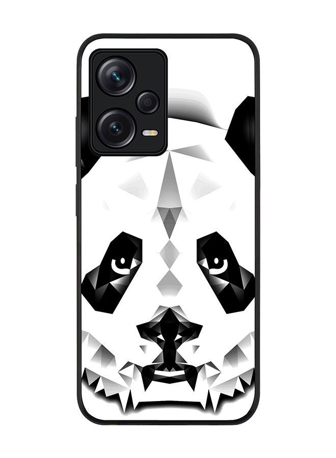 Stylizedd Rugged Black edge case for Redmi Note 12 Pro 5G Slim fit Soft Case Flexible Rubber Edges Anti Drop TPU Gel Thin Cover - Poly Panda - Image 1