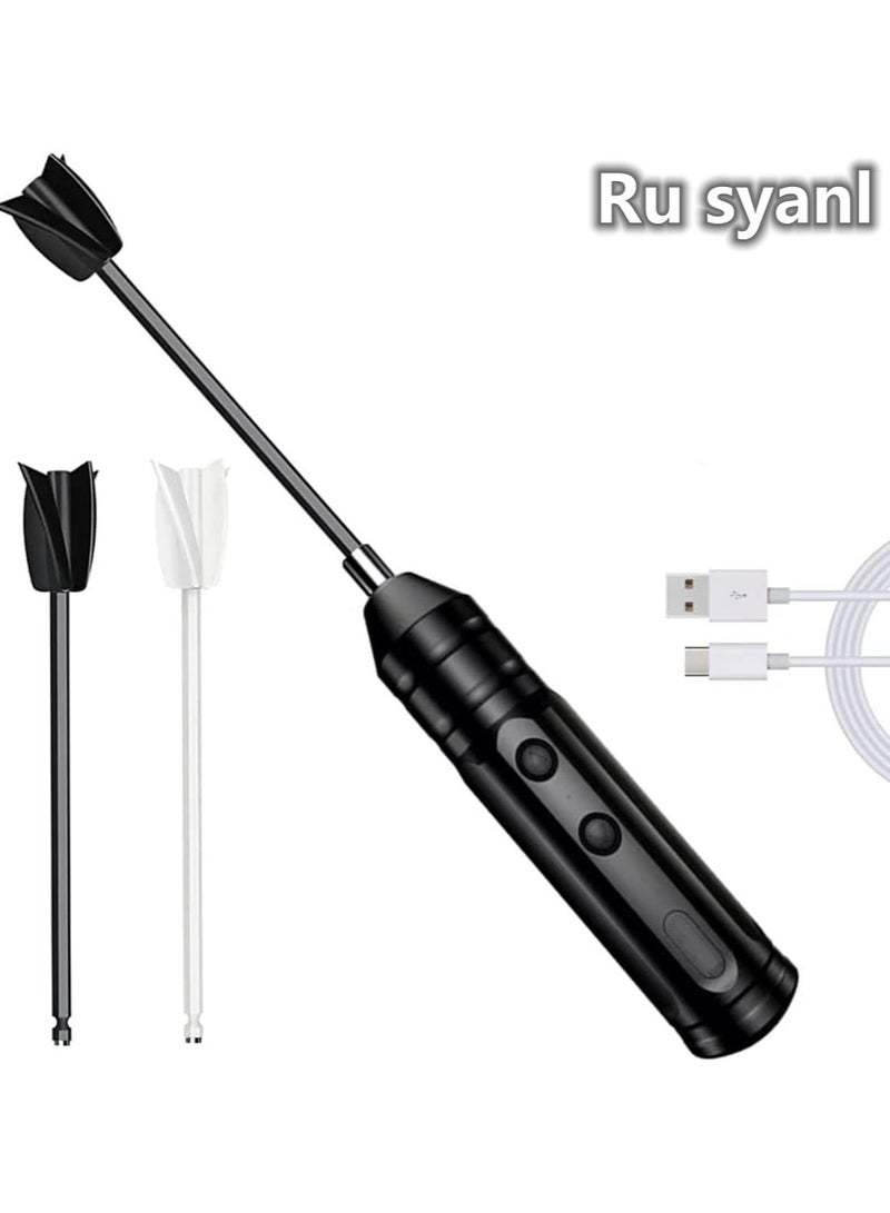 Ru syanl Epoxy Resin Mixer with 2 PCS Epoxy Mixer Paddles Rechargeable Powerful and Slow Motor for Epoxy Resin Silicone Paint Mixing Without Bubbles DIY Crafts Tumbler Jewelry Resin Casting  - Image 1