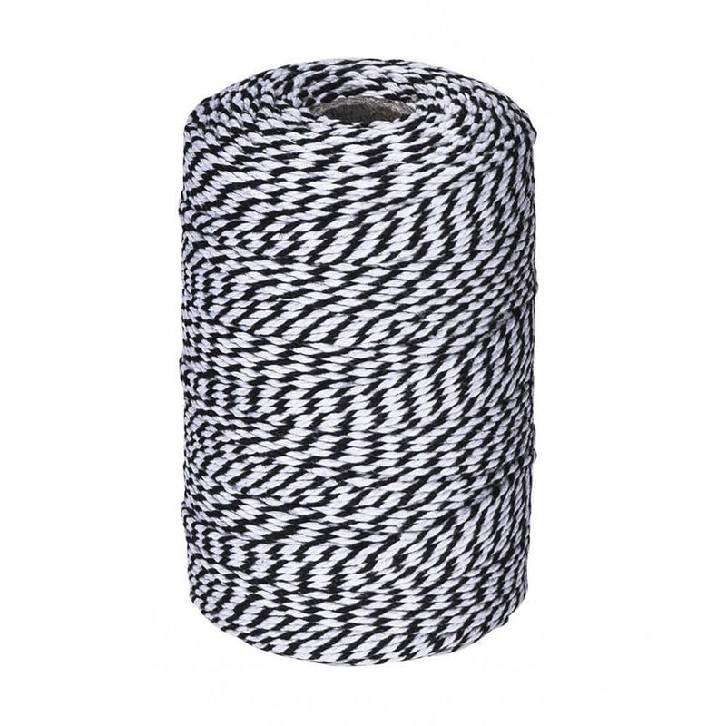 656 Feet Black and White Cotton Twine Gift String for Crafts Wrapping Party Baking and Holiday