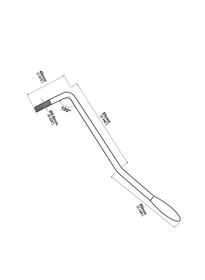 harpfeas 6 MM Thread Tremolo Arm Electric Guitar Tremolo Arm Thread Metal Single Tremolo Arm Whammy Bar with Tip for Stratocaster Electric Guitar Tremolo System (Chrome) - Image 2