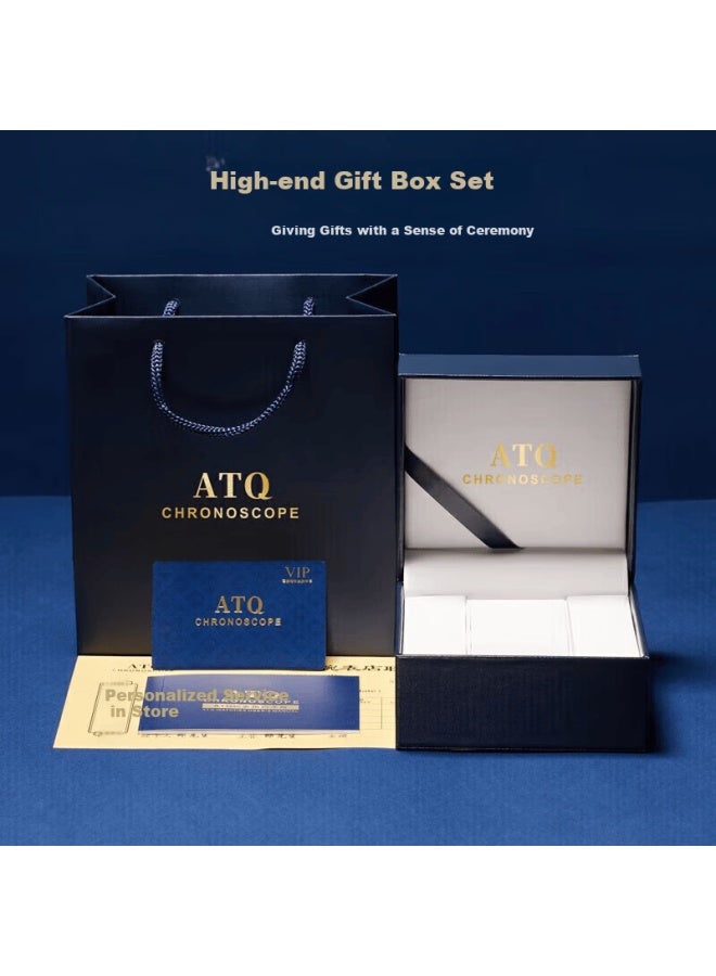 Atq Swiss Quality Watch For Men, Business Mechanical Style With Luminous Steel Band, Light Luxury New Year Valentine's Day Gift For Boyfriend Or Husband - Image 4