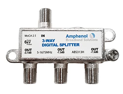 Amphenol 3-Way Digital Coaxial Splitter MoCA 2.5 ABS313H - Image 1