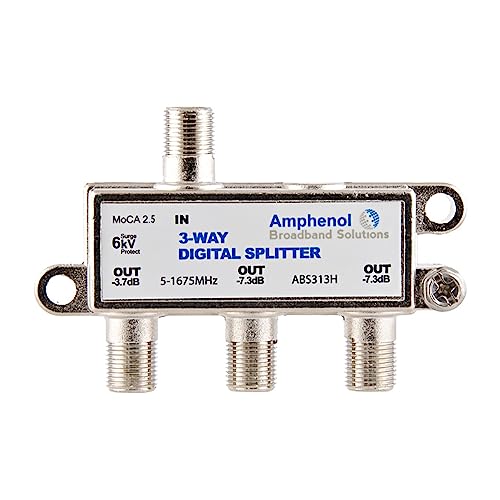 Amphenol 3-Way Digital Coaxial Splitter MoCA 2.5 ABS313H - Image 3