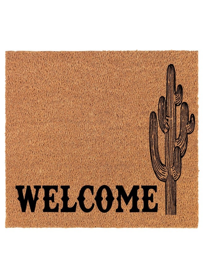 mip Welcome Doormat Coco Coir Door Mat Gift Welcome Cactus (30" x 18") - Image 1