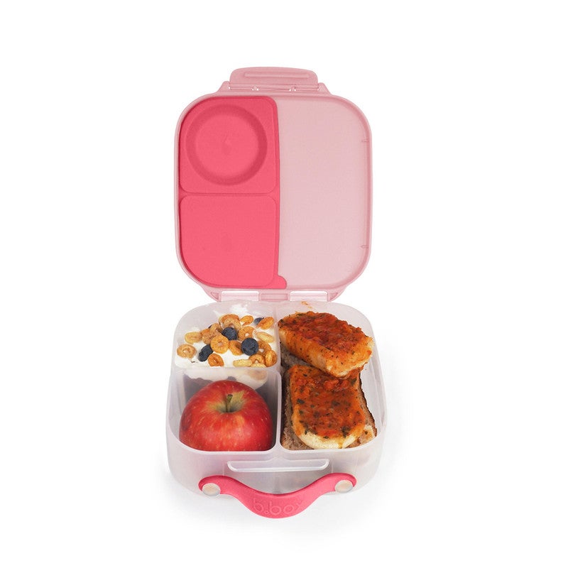B.Box “Not So Mini” Lunch Box for Kids | Leakproof Compartments | 33.8 fl oz Capacity | Whole Fruit Holder | BPA Free | Easy Open Design-Flamingo Fizz - Image 1