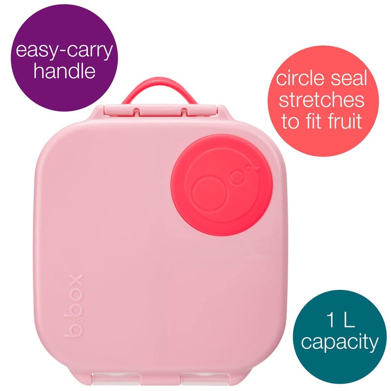 B.Box “Not So Mini” Lunch Box for Kids | Leakproof Compartments | 33.8 fl oz Capacity | Whole Fruit Holder | BPA Free | Easy Open Design-Flamingo Fizz - Image 3