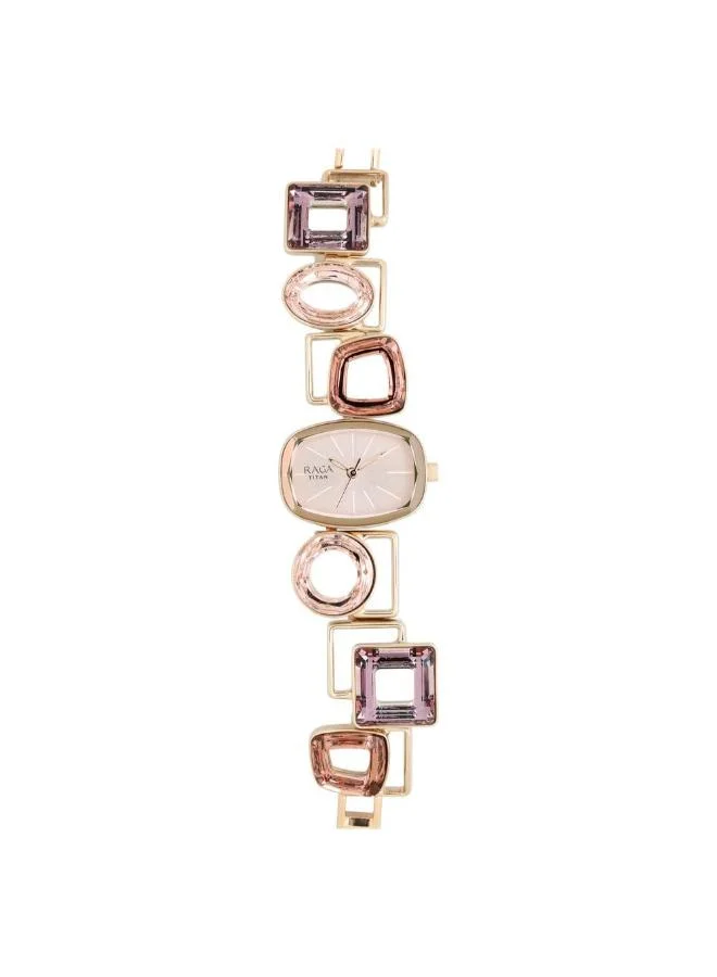 تيتان Women's Metal Analog Watch 95118WM02 - 19 mm