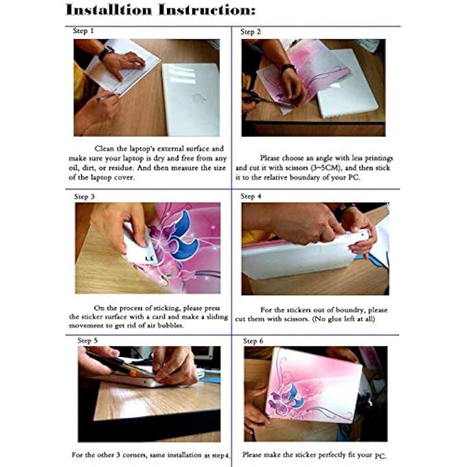 rayihni ملصق جلد لابتوب 12 13 13.3 14 15 15.4 15.6 بوصة مخصص عالمي لملصقات جلد الفينيل للدفتر غطاء فن ملصق واقي للكمبيوتر - Image 2