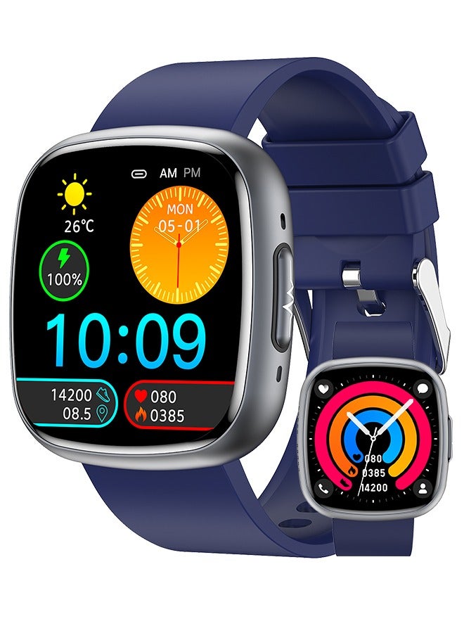 RollsTimi  Men/Women's Bluetooth Smartwatch, 1.75-Inch High-Definition Full-Screen Touch, Support Bluetooth Calls, Exercise Health Sleep Monitoring (Female Menstrual Period Tracking), Multiple Exercise Modes, Multi-Language Mode, RT ET593 - Image 1