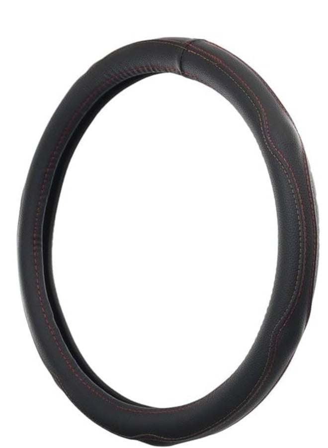 غطاء طارة دركسيون من الجلد - اسود - Image 1