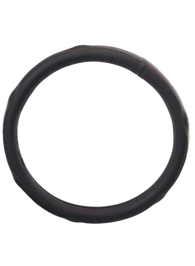 غطاء طارة دركسيون من الجلد - اسود - Image 2